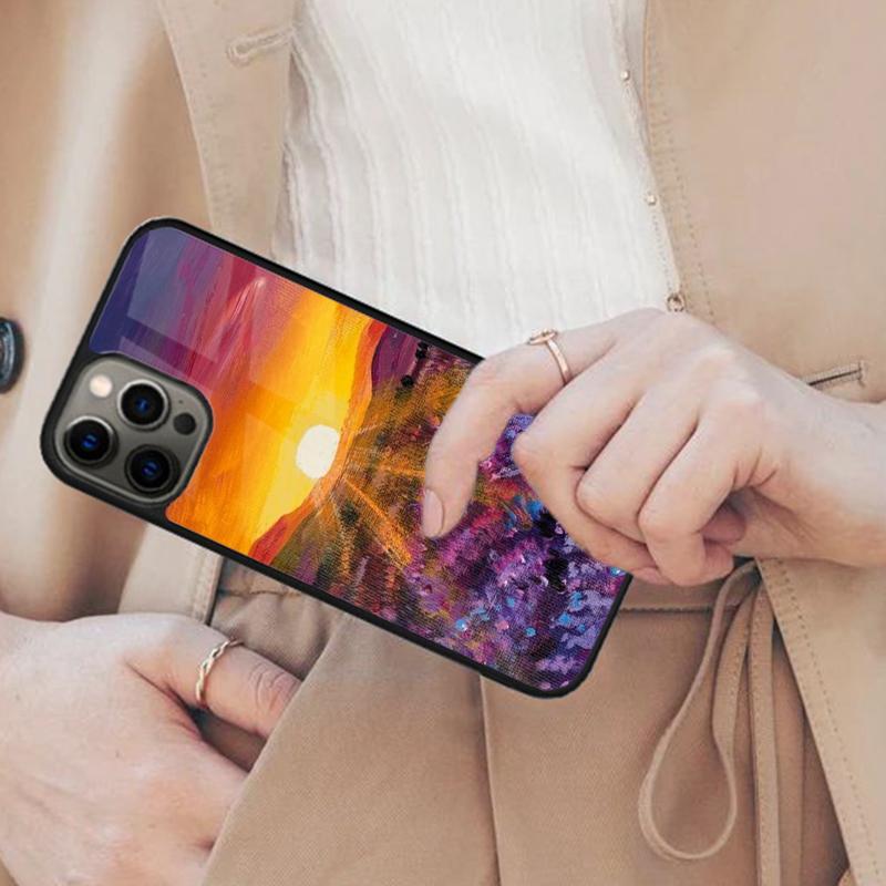 

Meadow Flowers Sunset Field Magnetic Phone Case For APPLE iPhone 17 Air 16 14 13 12 Pro Max 15 Plus Wireless With MagSafe Cover iPhone 14