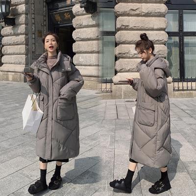 Giacca da donna autunnale e invernale ispessita in cotone piumino, cappotto ampio di media lunghezza, giacca in cotone