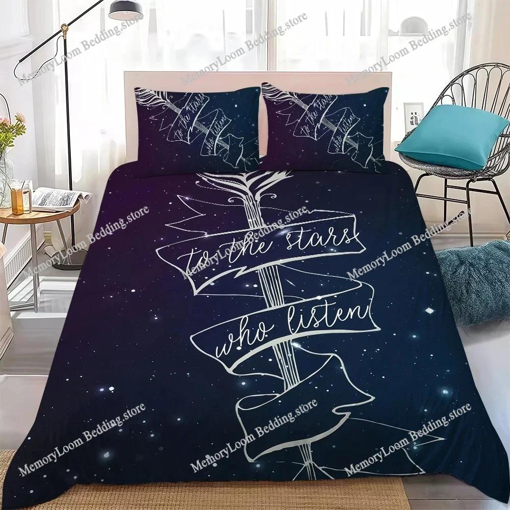 Acotar Court M-Mist and Fury Duvet Cover Set Home Style Bedding Soft Laundry Cotton Bed 3 Piece Set Student Dormitory Gift