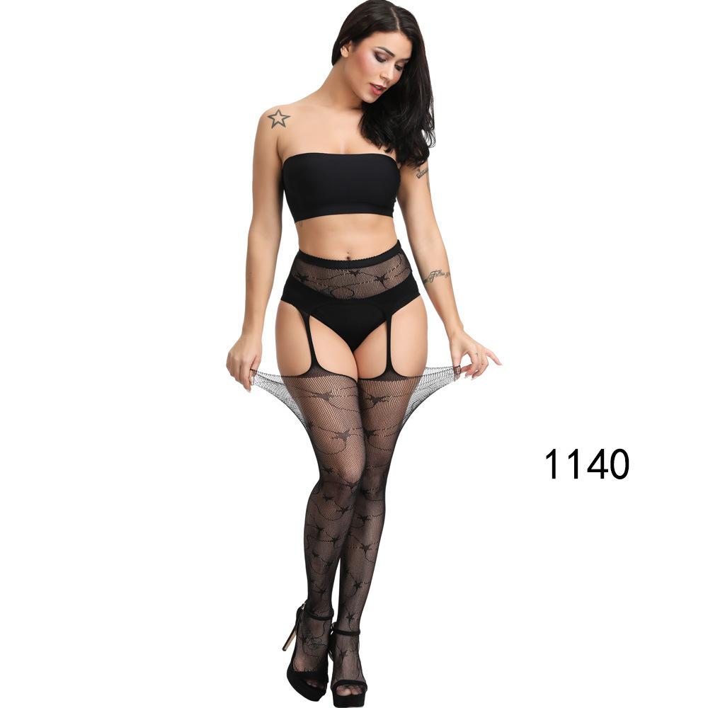 Sexy Womens Fishnet Stockings Pantyhose Black Garters Long Socks Nightclub Party Female Lingerie Tight Leggings