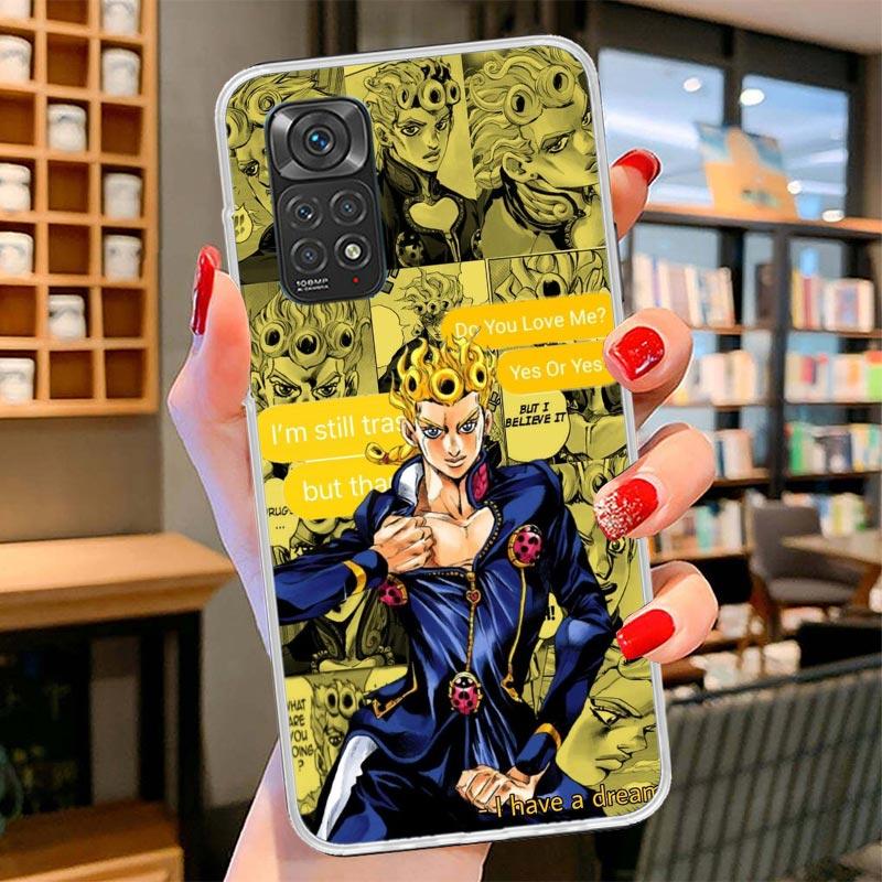 JoJo Bizarre Adventure Anime Cover Phone Case For Xiaomi Redmi Note 15 14 13 12 11 10 Pro Plus 14S 12S 11S 11T 11E 10S Soft Fund