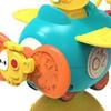 Suction Cup Rotation Toy Detachable Baby Cartoon Car Infant Rotary Top Sensory Toy for Bathing