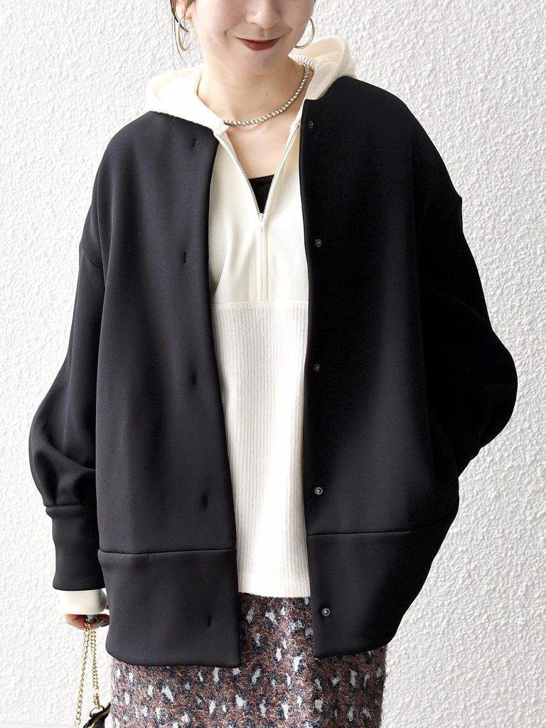 Ships Any Web Exclusive Machine Washable Cardboard Cocoon Collarless Coat 724160025 Black One Size
