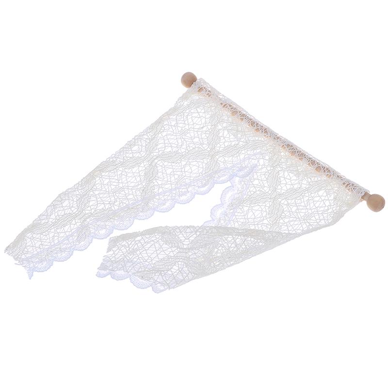 1:12 Puppenhaus Vorhänge Miniatur Möbel Raffgardine mit Stange