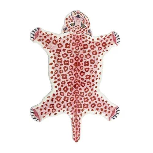 Cartoon Leopard Carpet For Cooling And Warmth, Home Decoration, Bedroom Plush Floor Mat, Living Room Rest Area Floor Mat