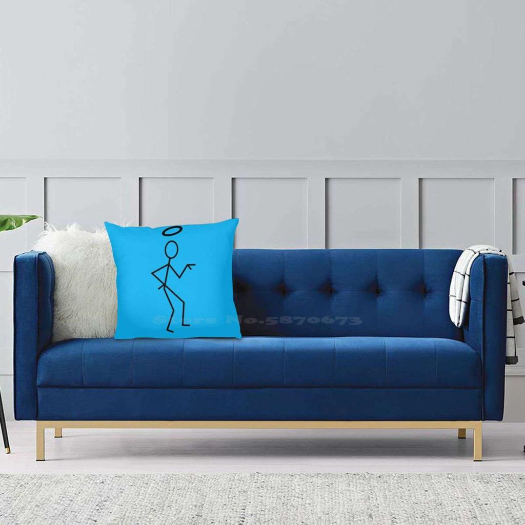 The Saint Stick Figure ( Black ) . Pillowcase Bedroom Home Decoration Saint Tv Roger Moore Charteris Simon Templar Retro