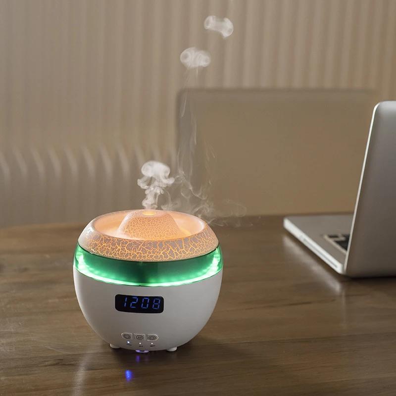 Multifunctional Remote Control   Diffuser with Clock Dynamic Air Humidifier RGB Flame Mood Lamp Essential Oil Diffuser