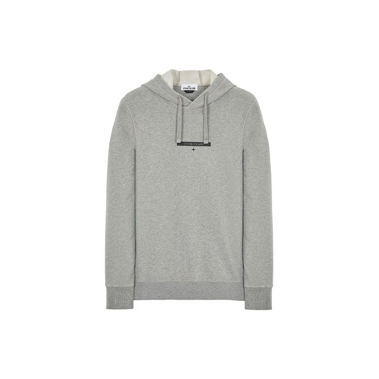 

STONE ISLAND FW21 Толстовка с капюшоном из матового флиса с принтом Мужская толстовка Серый 751565685-V0M64 XL