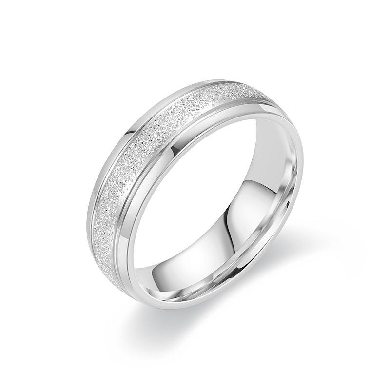 Simple and non-fading, titanium steel matte ring, fashionable couple ring.