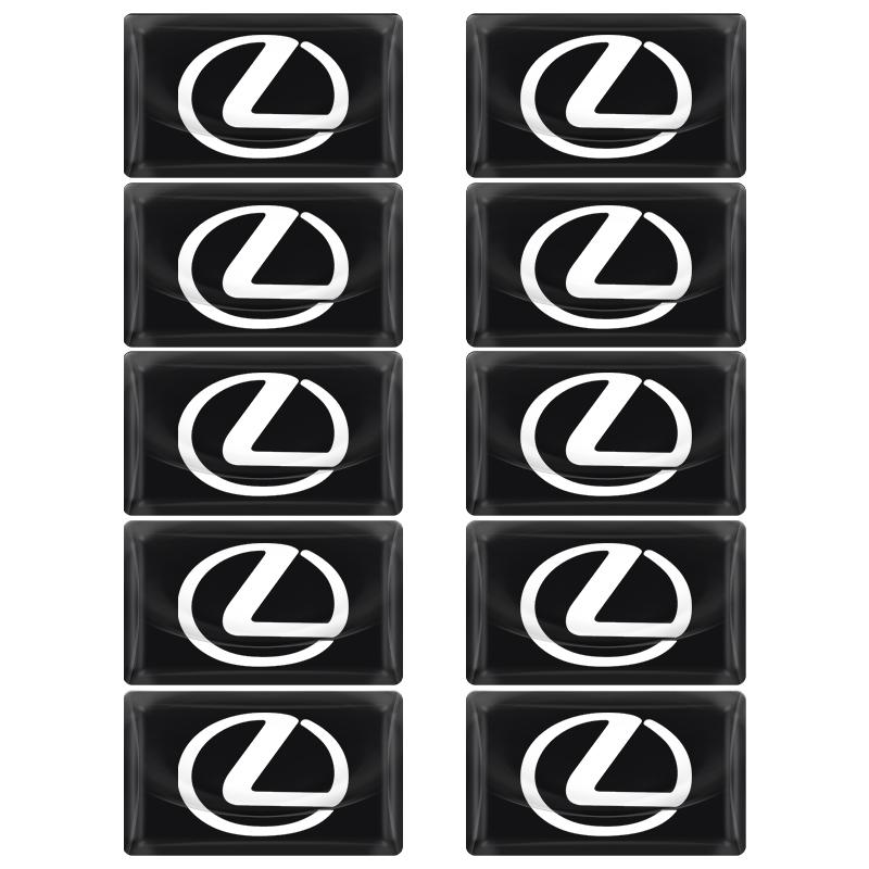 2/5/10Pc Carbon Fiber Small Steering Wheel Car Logo Multifunction 3D Stickers For Lexus LS IS350 ES300 GS350 CT200h GX460 LX570