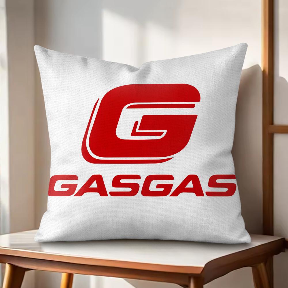 Motorcycles GGASGAS Cushion Cover Natural Linen Organic Fabric DoubleSided Printing Couch Pillow Covers Home Decor