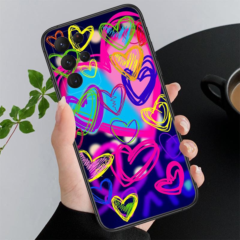 Handyhülle für Samsung A55 A16 A56 A36 A35 A15 A53 A54 A33 A34 A25 A05S A52 A52S A14 A26 A71 Liebe Rosa Herz