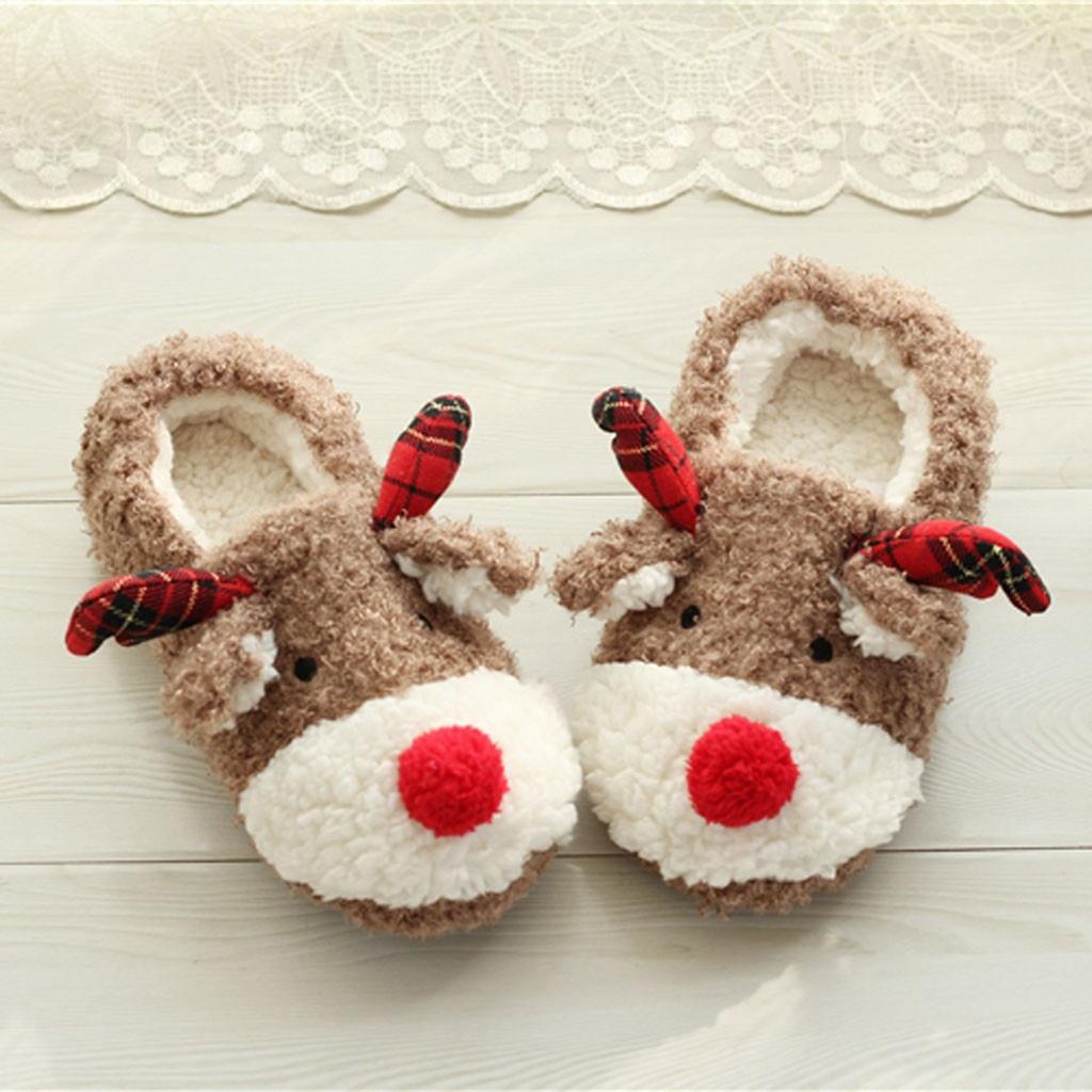 Women's Cotton Slippers Warm Home Cute Soft Plush House Slippers