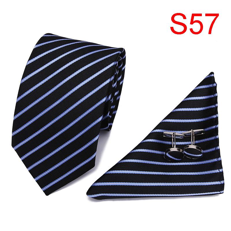 7.5Cm Business Tie Men'S Tie Set, Wedding Polyester Tie Gift Box