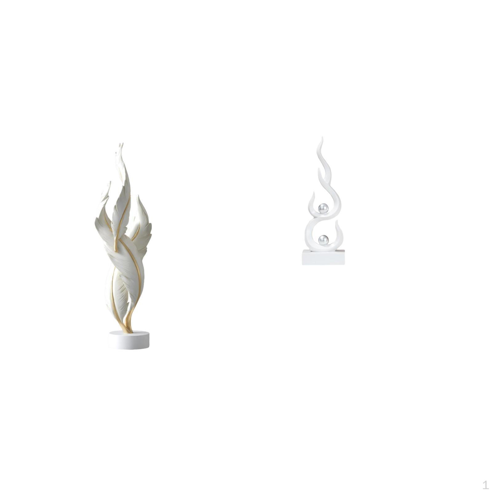 Feather Flame Resin Sculpture Modern Abstract