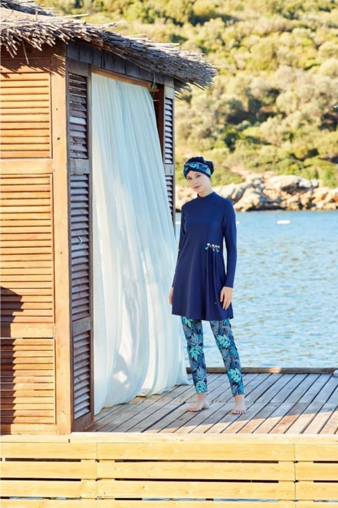 Muslimischer bescheidener islamischer Burkini-Strand-Schwimmanzug für Damen, Bademode, Hijab, Strandmode, Badeanzug 