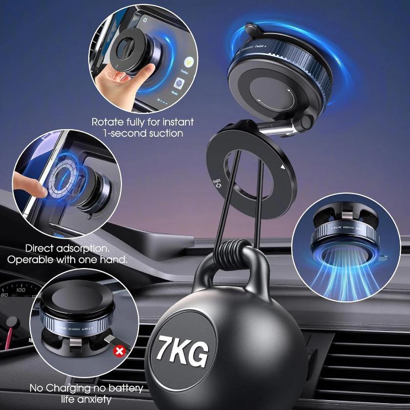 New Magnetic Car Phone Holder - Strong Suction & Universal Fit for Navigation