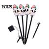 Weather Resistant Landscape Lighting Christmas Solar Stake Lights, Santa Snowman Tree Figurine Lawn Powered Yard Gifts Waterproof Warm LED Lights