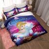 Cinderella-themed Duvet Cover and Pillowcase Bedding Set, Perfect for Boys' and Girls' Bedrooms, A Cartoon-themed Children's Gif