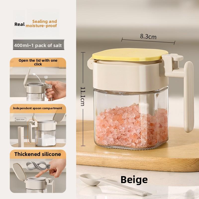 Kitchen Household Seasoning Jar Seasoning Bottle Spoon Compartment Separation Seasoning Storage Box