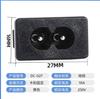 1pc 2 3 Pin IEC320 C14 Electrical Power Socket 250V Rocker Switch Brass 10A C6 Fuse Inlet Plug Connector Computer Mount Outlet
