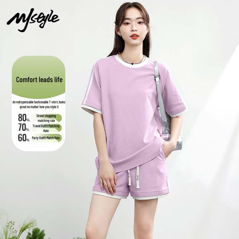 MJ STYLE Women's Short Sleeve Shorts Set