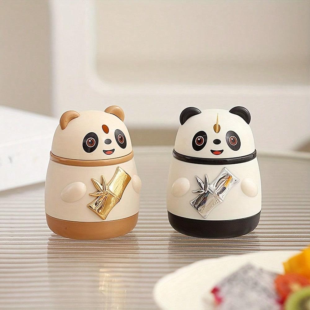 Toothpick Holder Panda Cat Creative Automatic Pop-up Toothpick Box Cartoon National Tide Push Toothpick Jar Toothpick Bottle