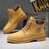 Men's Large Size Yellow Martin Boots - 2024 Autumn/Winter Wear-Resistant, Non-Slip Workwear and Hiking Boots