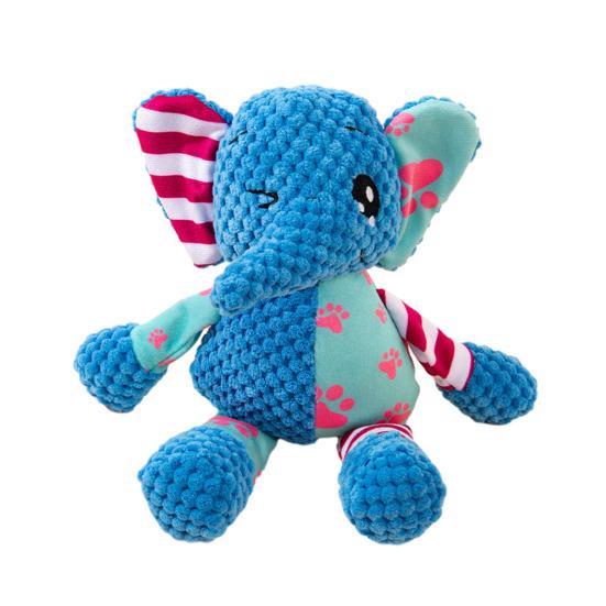 Dog Interactive Plush Toy Indestructible Stuffed Elephant Squeaky Wild Goose Puppy Teething Toy for Aggressive Chewers Stress Anxiety Relief