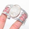 Natural Golden Rutile Gemstone 925 Sterling Silver Cuff Bangle Adjustable Y1E51