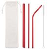 Gold Reusable Straw 304 Stainless Steel Sharp Straw Metal Drinking Straws with Cleaner Brush for Bubble Tea Smoothie Milkshake