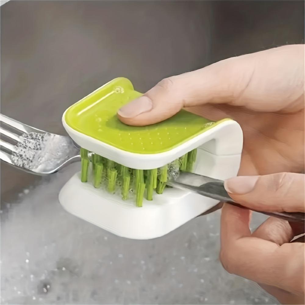 1pc, Double-Sided U-Shaped Knife and Tableware Cleaning Brush - Ideal for Forks, Spoons, and Chopsticks - Creative and Efficient Cleaning Tool