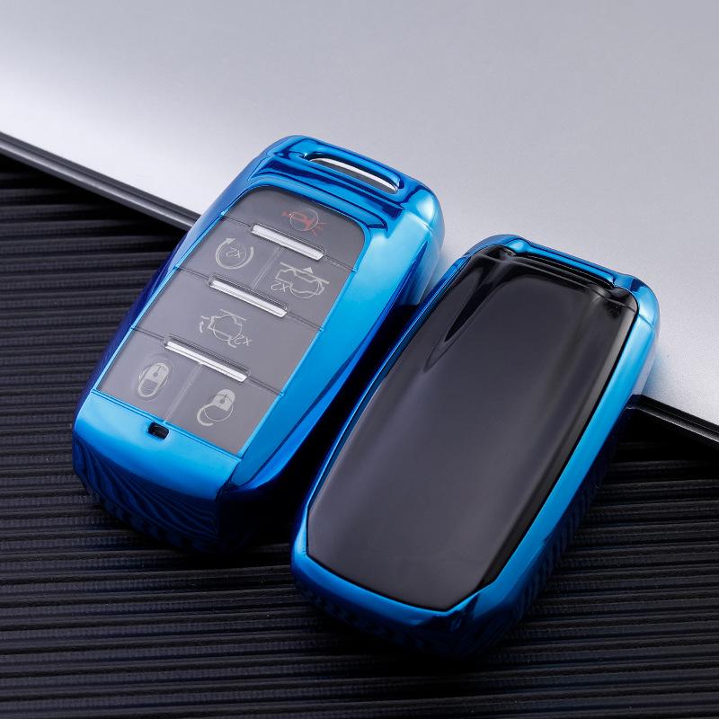 Jeep Key Cover for Compass, Cherokee, Renegade, Grand Cherokee, Dodge - Transparent Case