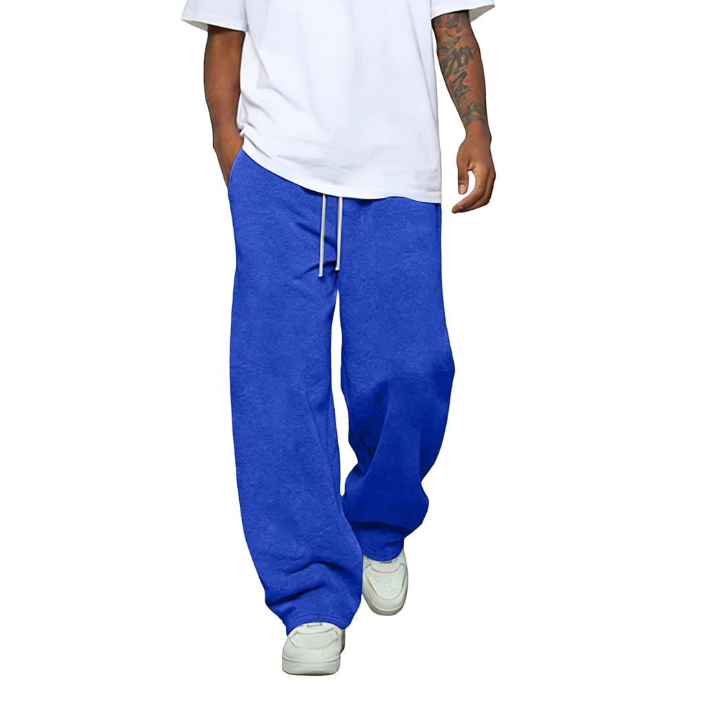 Men's Color Loose Wide Leg Sweatpants Men's Casual Fashion Sweatpants