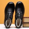 Men's Shoes Winter Men's Cotton Shoes Men's Soft-soled Non-slip Leather Shoes Men's Soft Leather High-top Thickened Velvet Warm Snow Boots