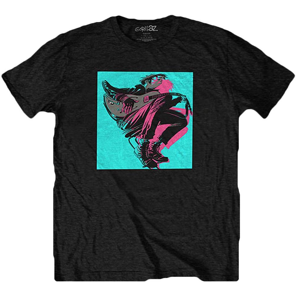 Men s Gorillaz Now Now Logo (Back Print) Slim Fit T-shirt XX-Large Black M