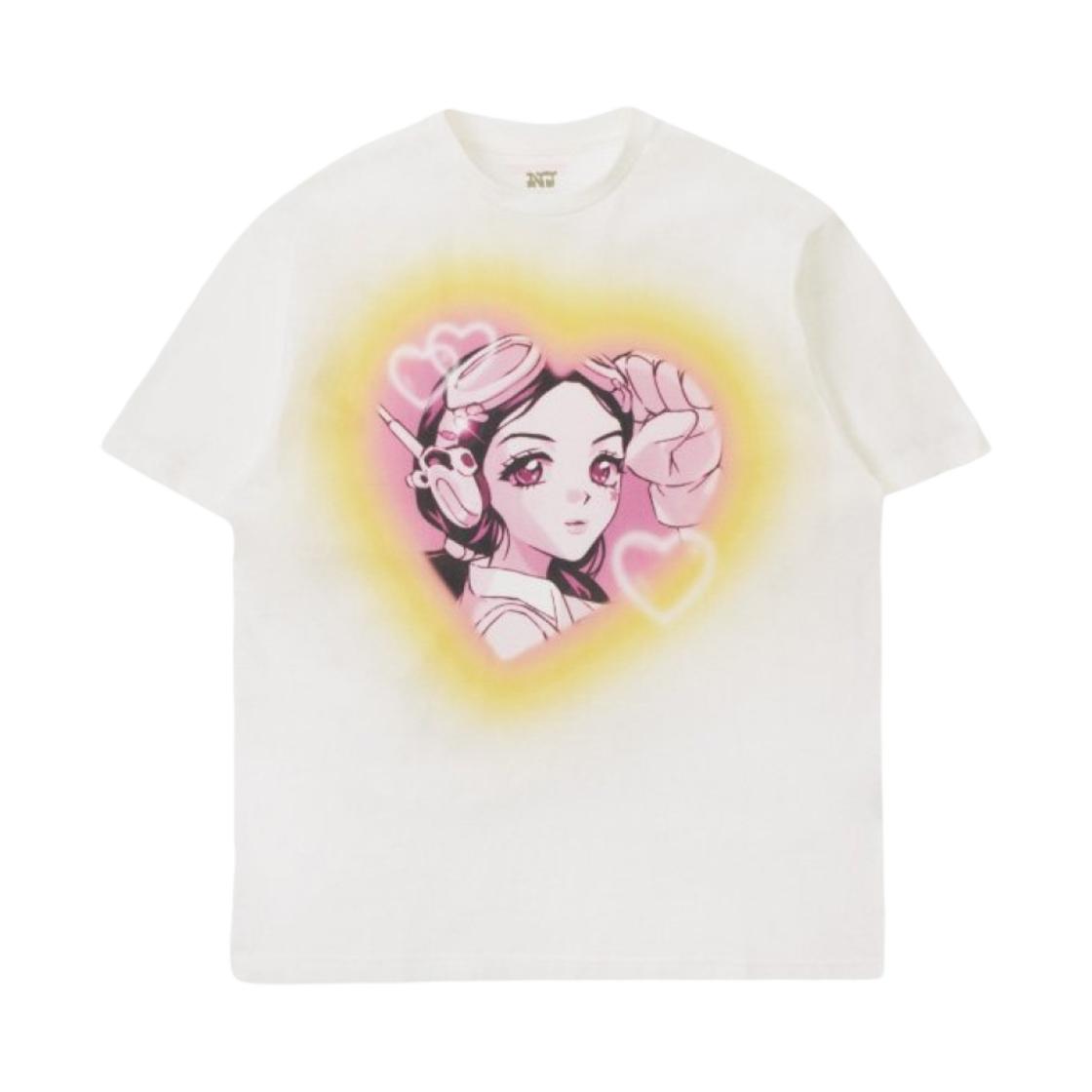 NewJeans Get Up Short Sleeve T-Shirt Danielle White ONE SIZE