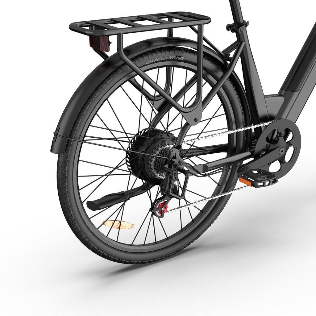 URLIFE E26 Urban Commuting E-Bike With TowSeat 36V13Ah Battery 350W Motor Eiectric Bike 26 Inch City Fat Tire Electric Bicycle
