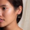 New Fashion Trendy Women Long Chain Tassel Earrings Korean Star Moon Charm CZ Earrings Female Jewelry