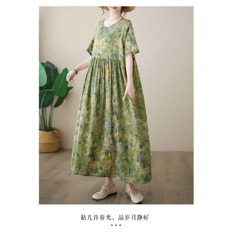 Summer New Round Neck Printed Dresses