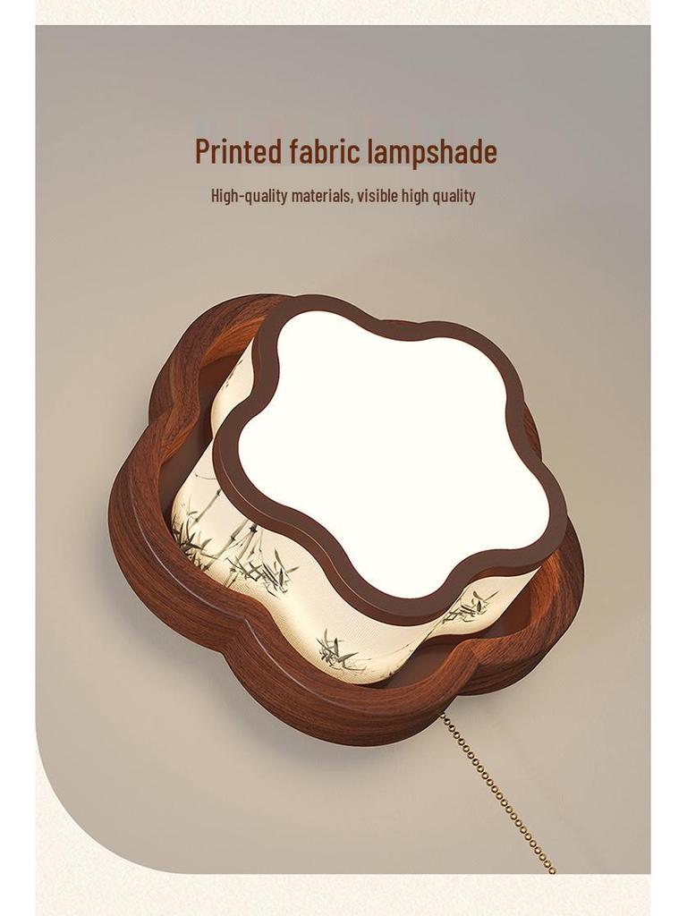 Song Dynasty-Inspired Wall Lamp with Walnut Grain