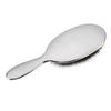 2 Colors Oval Nylon Bristle Hair Massage Comb Anti Static Scalp Hair Brush Silver
