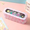 Large Capacity Transparent Cartoon Pencil Case for Girls with Double-Layer Design, Ideal for Elementary School Students