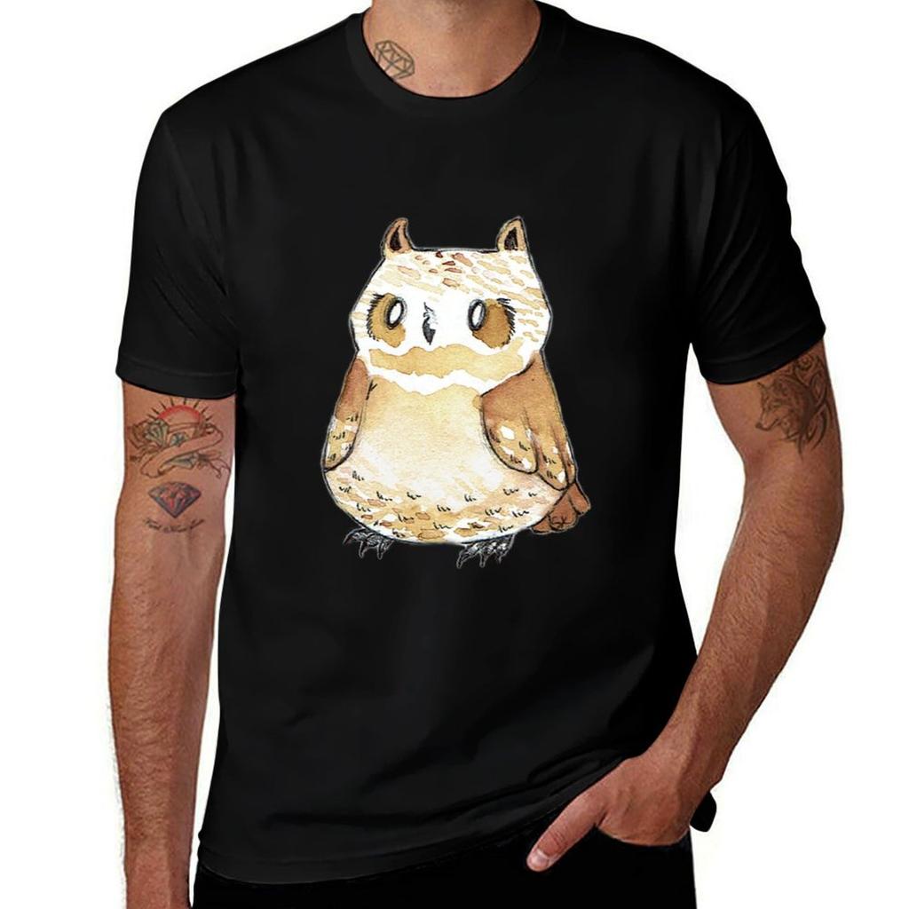 Great Horned Owl Tshirt Work Wear Simple Tee Shirt