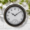 12inch Retro Wall Clock Thermometer Decorative Clock Ornament Supplies for Home Bedroom Dormitory Decoration