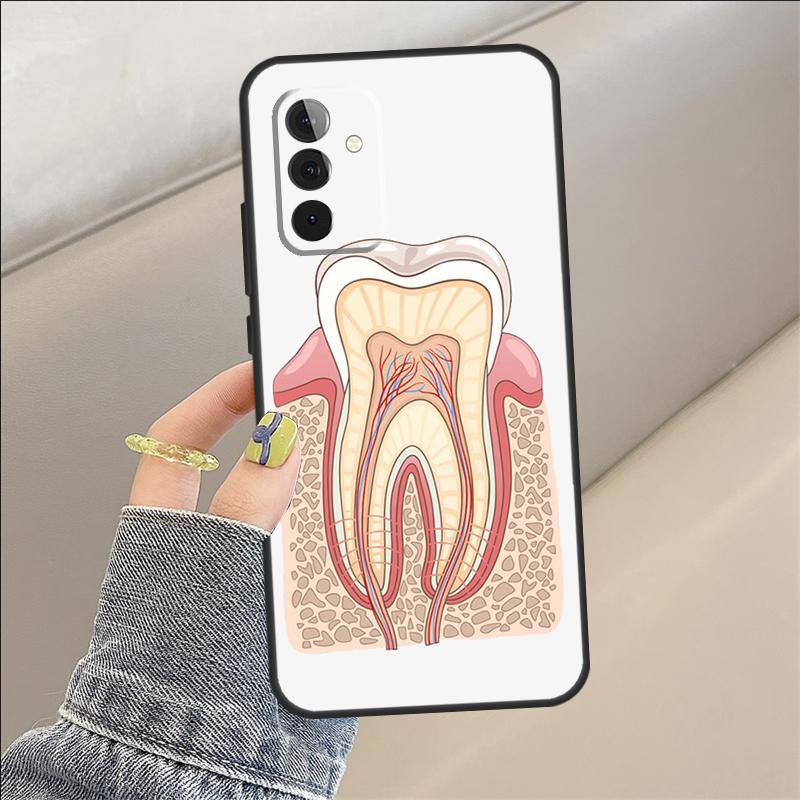 Cartoon Dentist Dental Teeth Case For Samsung Galaxy A06 A05 A32 A16 A55 A36 A26 A54 A34 A14 A22 A52 A35 A15 A53 A13 A56