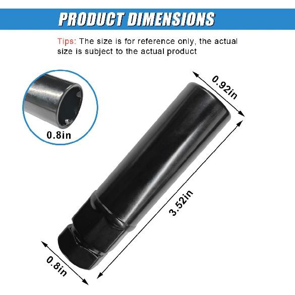 7 Spline Lug Nut Socket, Aftermarket Splines Tuner Lug Nut Key Replacement, Universal Car Wheel Lock Removal Tool For 7/8"/22Mm And 13/16"/21Mm Hex