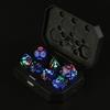 7Pcs Glowing Polyhedral Dices with Charging Box Rechargeable LED Colorful Light Electronic Dices for Role Playing Game