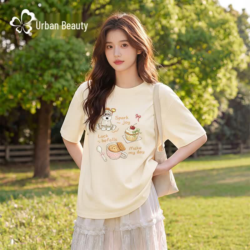 Women s Pure Cotton Loose Fit Short Sleeve T-Shirt S