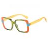 Color Matching Personalized Women's Fashion Glasses Transparent Lenses Retro Trend Suitable for Daily Travel Accessories